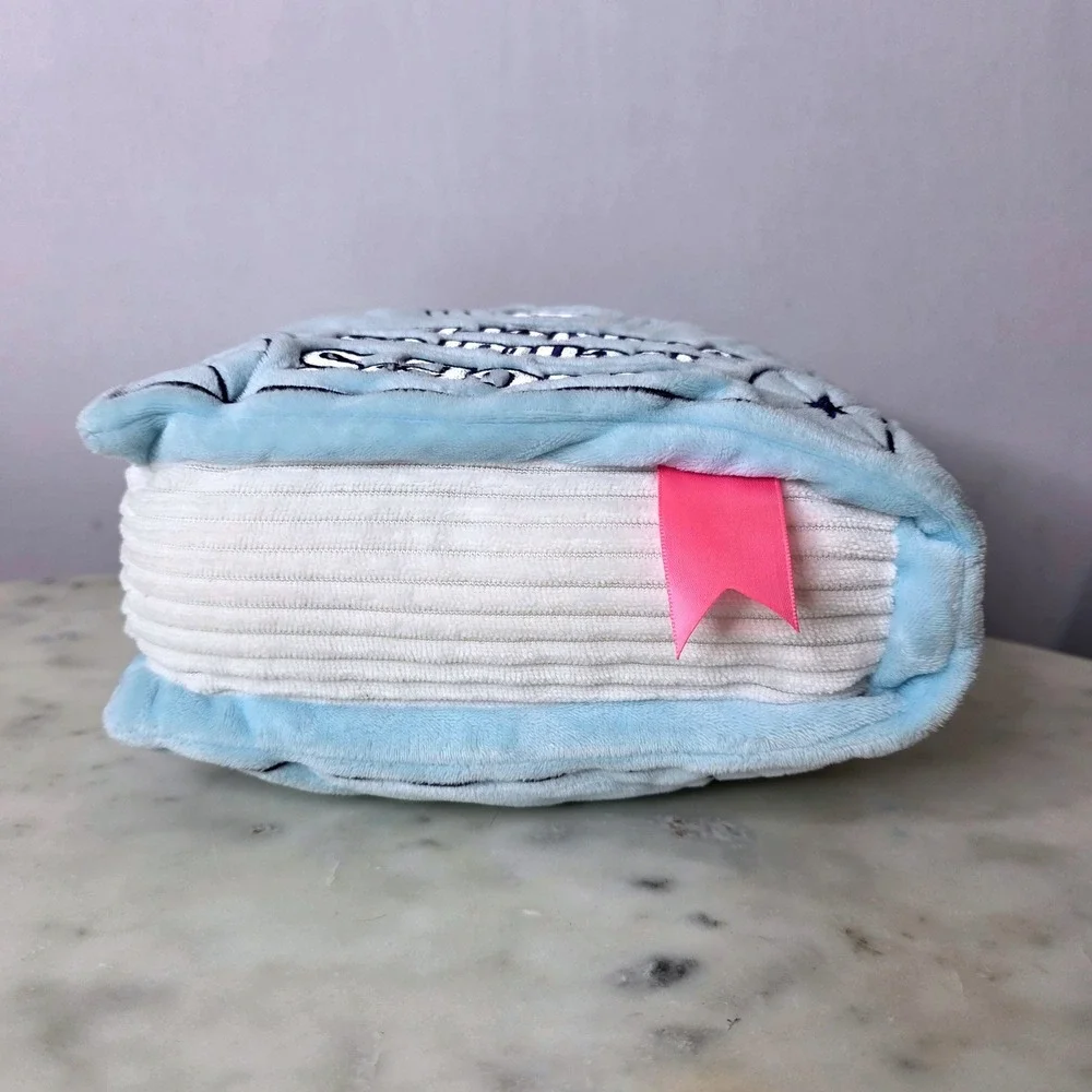 Punchkins Alice's Adventures in Wonderland Plush Book Pillow Blue Cheshire Cat